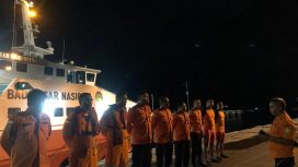 Apel proses pencarian korban yang jatuh di Perairan Batan Dua, Kot Ternate, Maluku Utara.